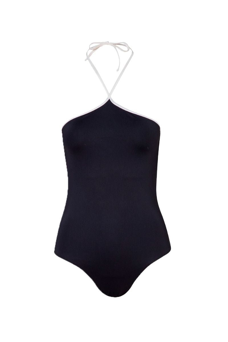 NAUTA IVORY BLACK ONE-PIECE SWIMSUIT - CULT MIA