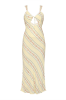 Summer Away floral maxi dress with a flowing silhouette featuring a vibrant floral trail pattern.