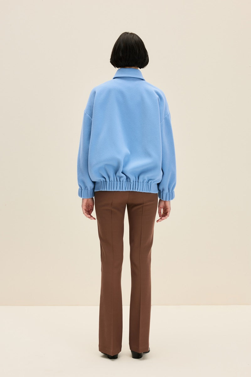OVERSIZED BOMBER JACKET IN ARCTIC BLUE - CULT MIA