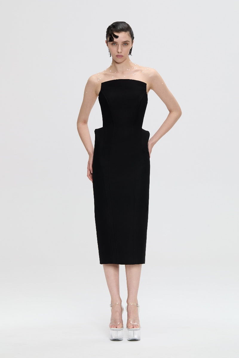 ALLEGRA DRESS IN BLACK - CULT MIA