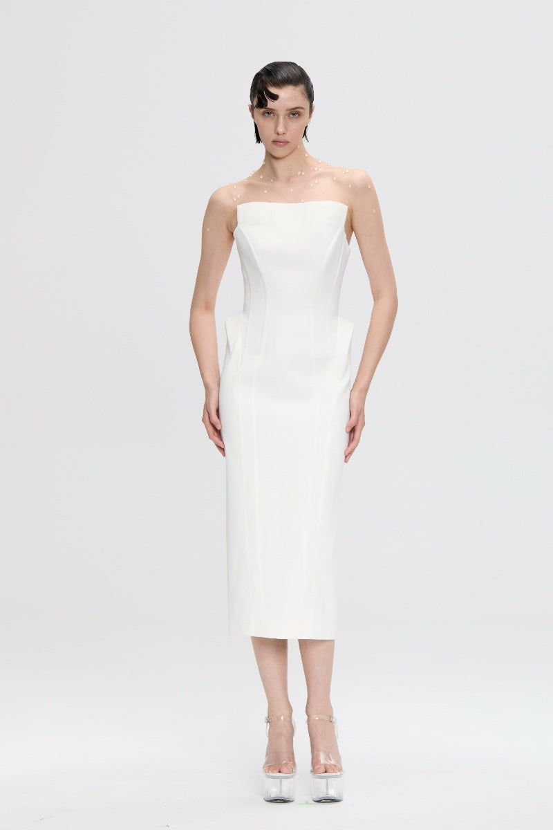 ALLEGRA DRESS IN WHITE - CULT MIA