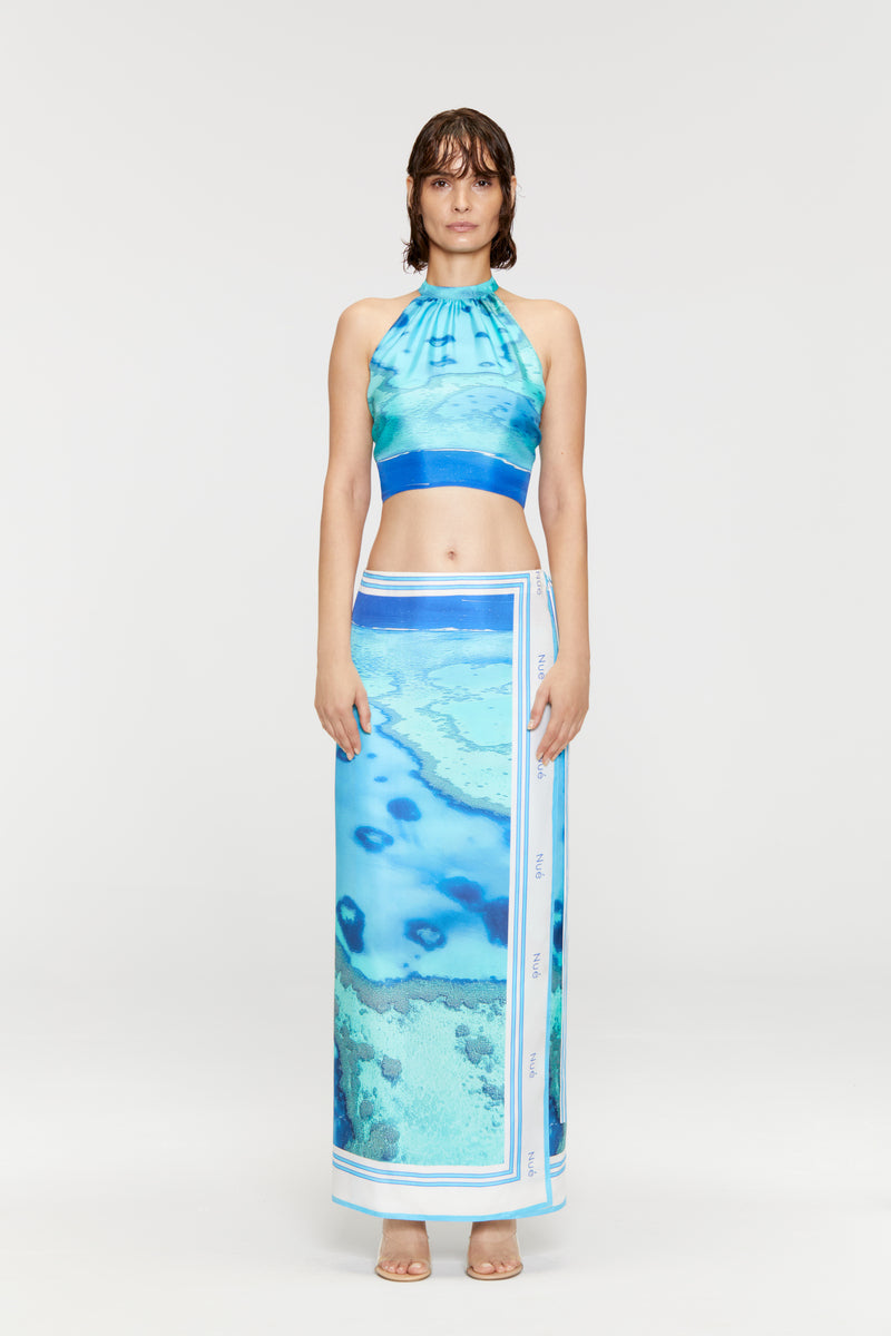 MALDIVES SILK HALTER TOP - CULT MIA
