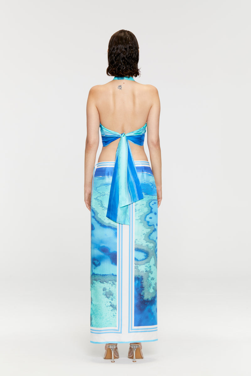 MALDIVES SILK HALTER TOP - CULT MIA
