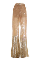 Aquarel Studio PYLA Pants in neutral fabric, featuring a tailored fit and stylish waistband, displayed on a hanger.