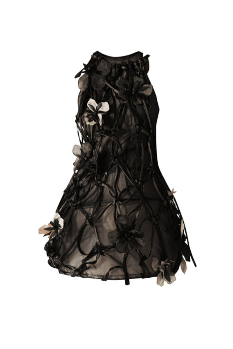 chiffon dress flowy FLORAL women easter dress Dark Brown Draped Neckline Size:WOMEN / EU 35 / US 4.5 - 5 wrap silhouette V