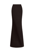 Black long pencil skirt by Lecia, maxi skirt style, shown with a fitted silhouette and smooth fabric.