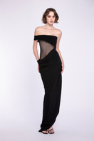 TONYY Night Bloom Maxi Dress featuring a flowing silhouette and floral design, perfect for elegant evening wear.
