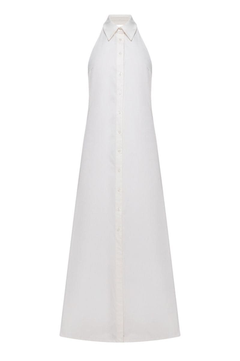 WHITE SHIRT MAXI DRESS - CULT MIA
