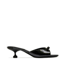 Black Nana Jacqueline Ella Heart Heels with stylish strap design and pointed toe, perfect for elegant evening wear.