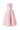 ROBE MIDI ROSE SANS BRETELLES EN ORGANZA ROSE AVEC PIERRES