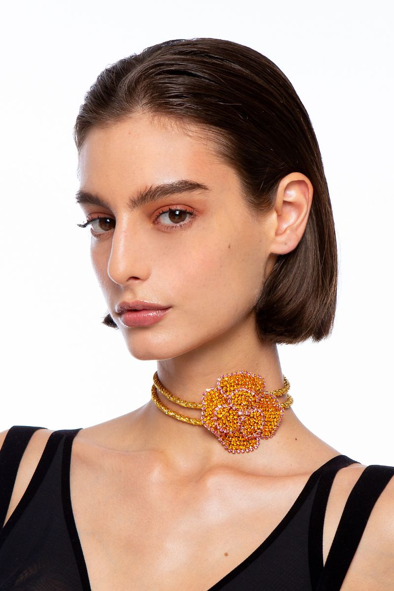 ROSE DETAILED NECKLACE - CULT MIA
