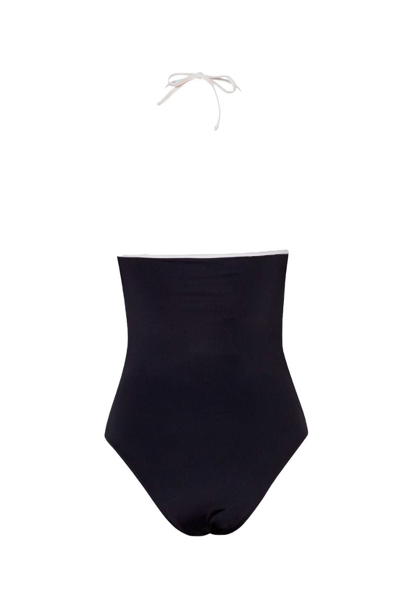 NAUTA IVORY BLACK ONE-PIECE SWIMSUIT - CULT MIA
