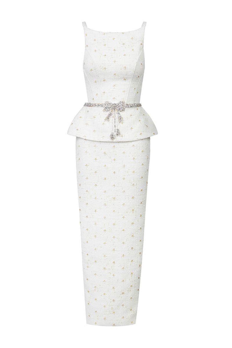 TWEET TOP AND SKIRT SET IN WHITE - CULT MIA