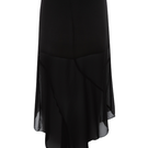 Suncillo Laura midi skirt in flowy fabric with a high waist and elegant design, shown in a neutral color on a model.