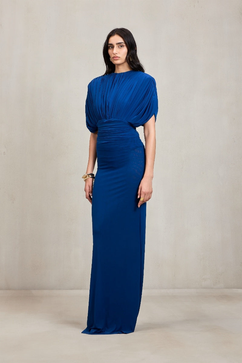 cobalt blue dress casual HOT ! Pleated Midi Dress Cobalt Blue Pleated Dress Pleated Dress Midi Blue Dress With Sleeves Buy Love Roses Cobalt