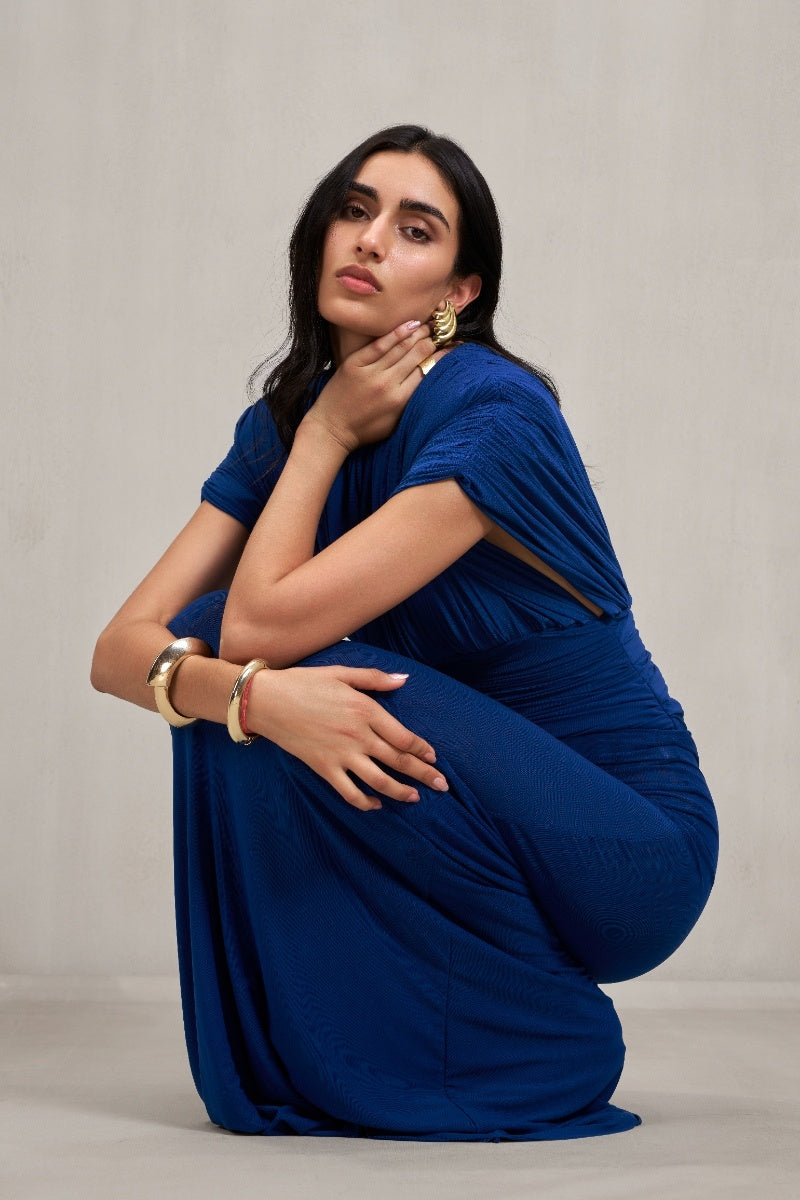Deme By Gabriella Judy cobalt blue co-ord set featuring a stylish matching top and pants for a chic, coordinated look.