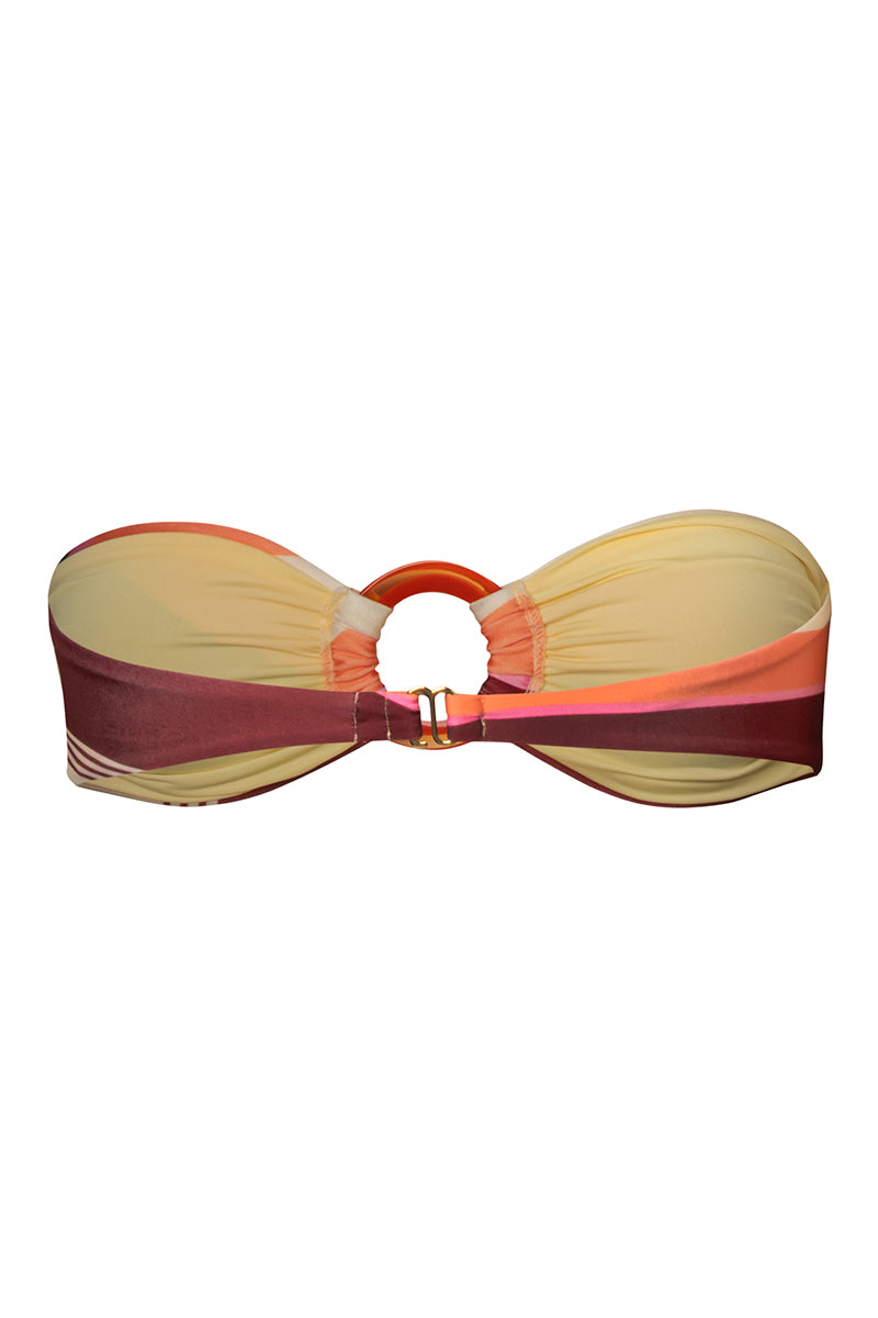 Baobab NALA bikini top in terracotta rosata, featuring a stylish, supportive bikini top with vibrant color and modern design.