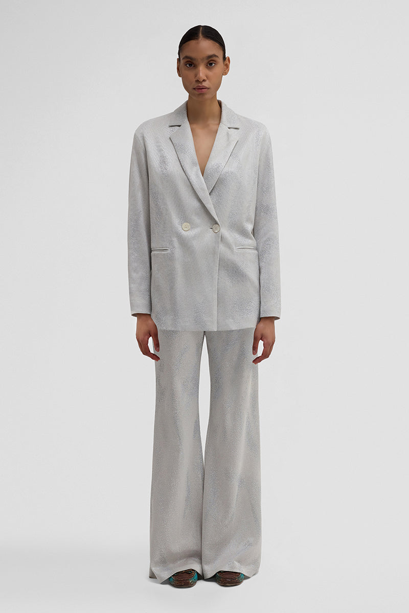 TATS BLAZER IN OFF WHITE SILVER