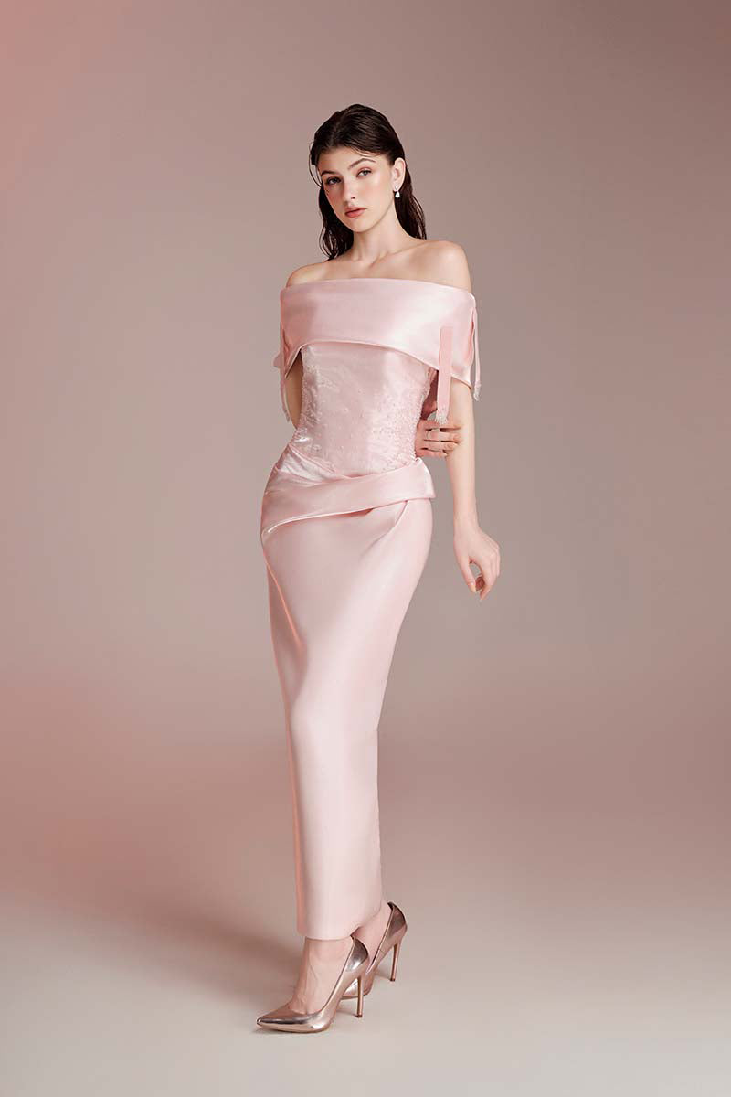ELYSIAN MUSE PINK MIDI DRESS | CULT MIA