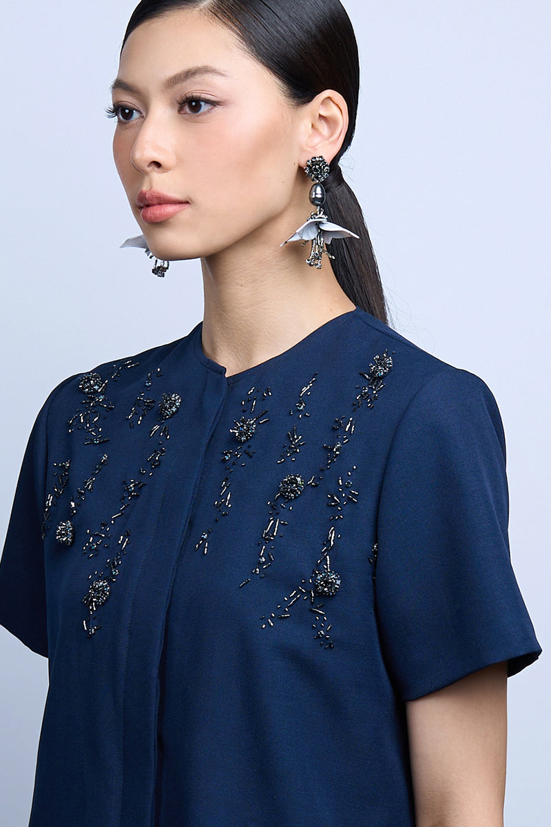 DEW DROP GRAY EARRINGS