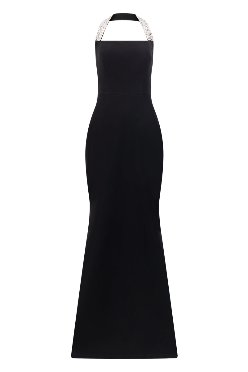 REFINED POWER GOWN IN BLACK