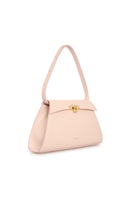 Pink Stephanie top handle bag by Vikele Studio, featuring a stylish design with elegant handles and a spacious interior.