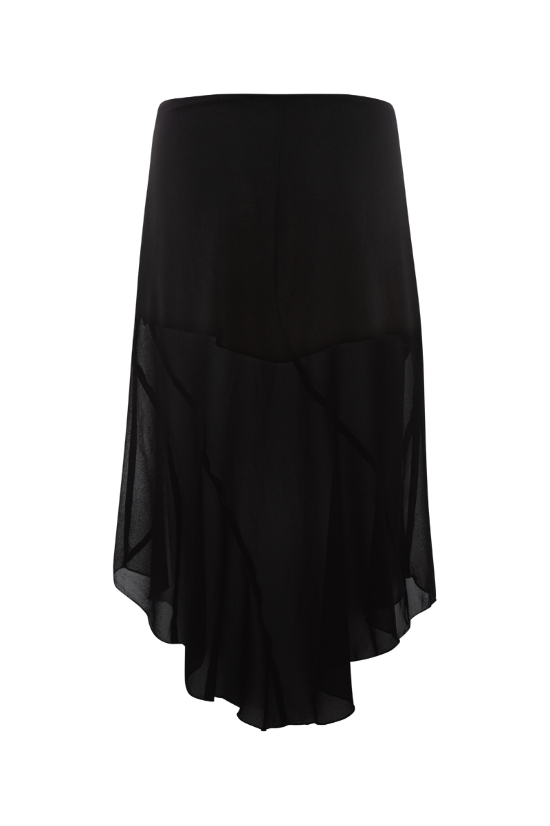 Suncillo Laura Midi Skirt featuring a flowy fabric and stylish design, shown in a natural pose on a neutral background.