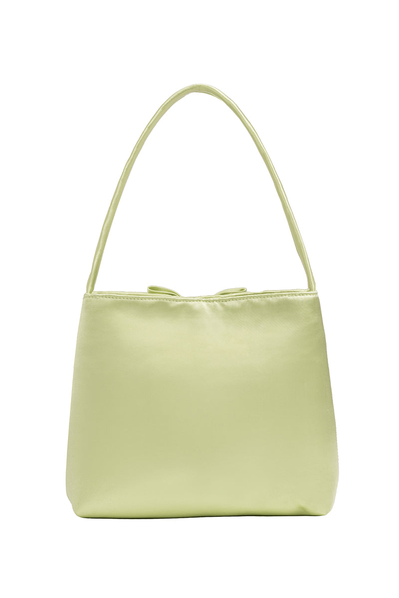 Mint ribbon bow top handle handbag by Chictopia with a stylish, feminine design and elegant bow detail.