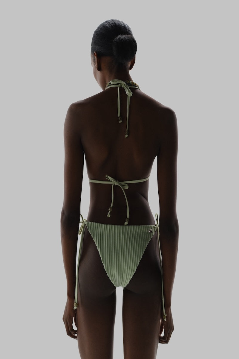 Baobab Kaia bikini bottom in jade green, featuring a stylish cut and smooth fabric, perfect for swimwear and beachwear.
