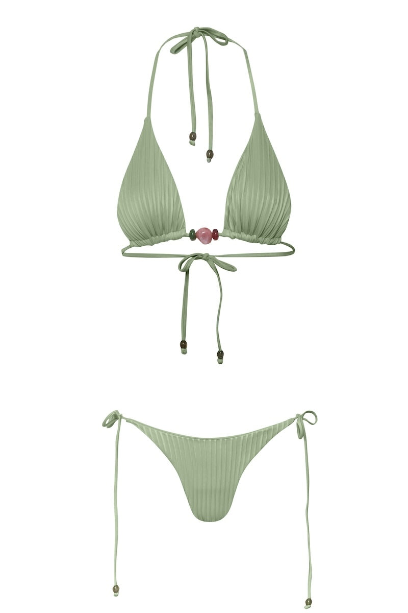 Baobab Kaia bikini bottom in jade and indigo, featuring a stylish and comfortable fit with a vibrant color design.