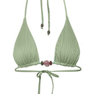 Baobab Kaia Bikini Top in jade and indigo, showing a stylish bikini with adjustable straps and vibrant color details.