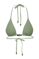 Baobab Kaia bikini top in jade and indigo, featuring a stylish design with adjustable straps and tropical print.