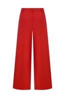 Sudi Etuz low waist straight cut pants in black fabric, displayed flat with front pockets and belt loops.