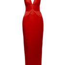 AVA RED MAXI DRESS by BAÉ, flowing red maxi dress with elegant design and lightweight fabric, perfect for stylish occasions.