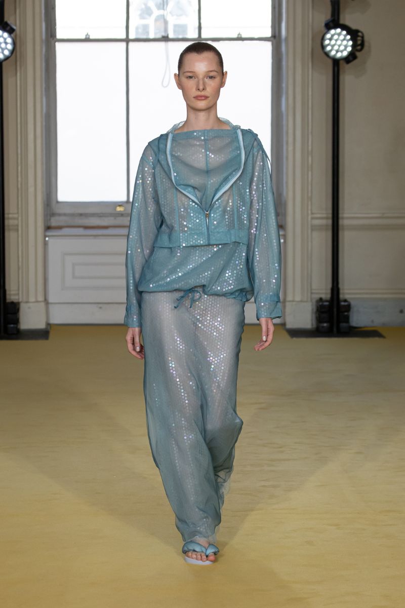 POP TULLE SPORTS JACKET IN BLUE MIX - CULT MIA
