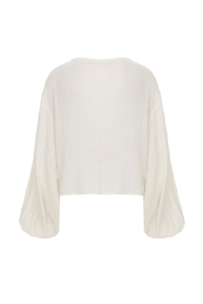 ECRU MIN WRAP TOP - CULT MIA