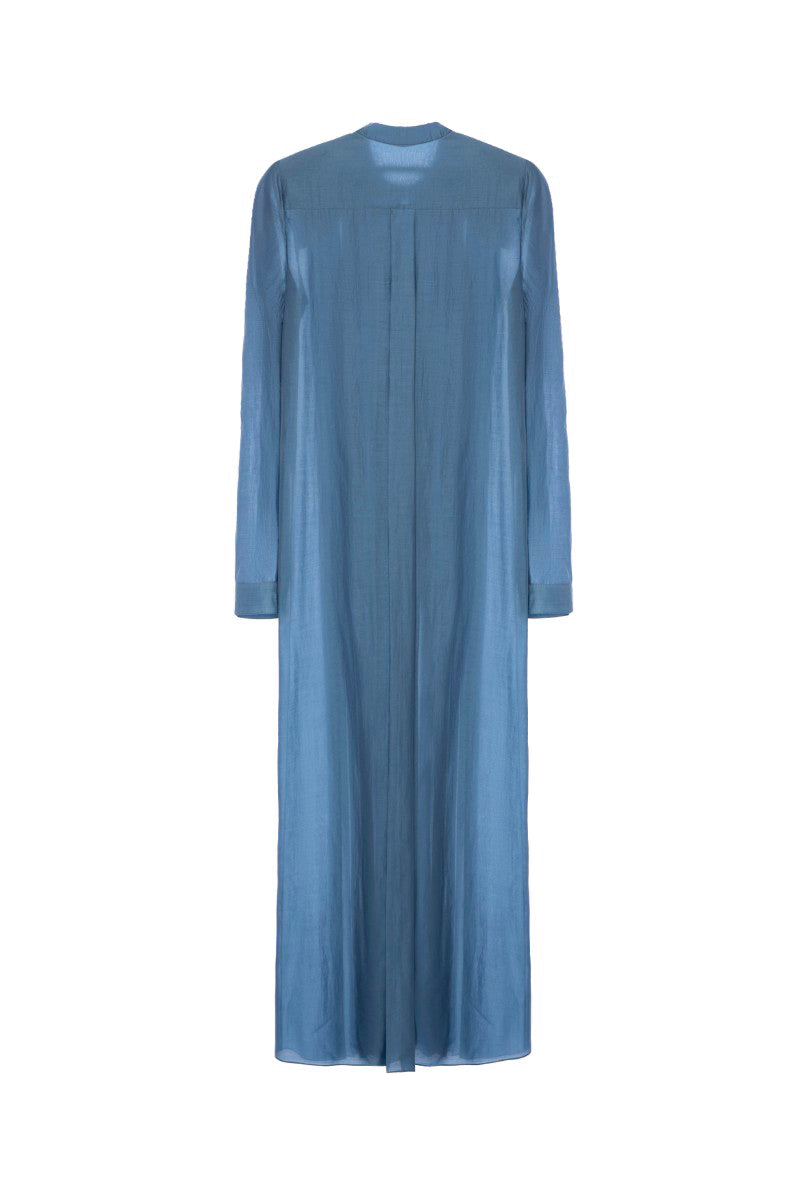 Blue Dortmund midi dress by LEKIEU, featuring a stylish and elegant design perfect for casual or semi-formal occasions.