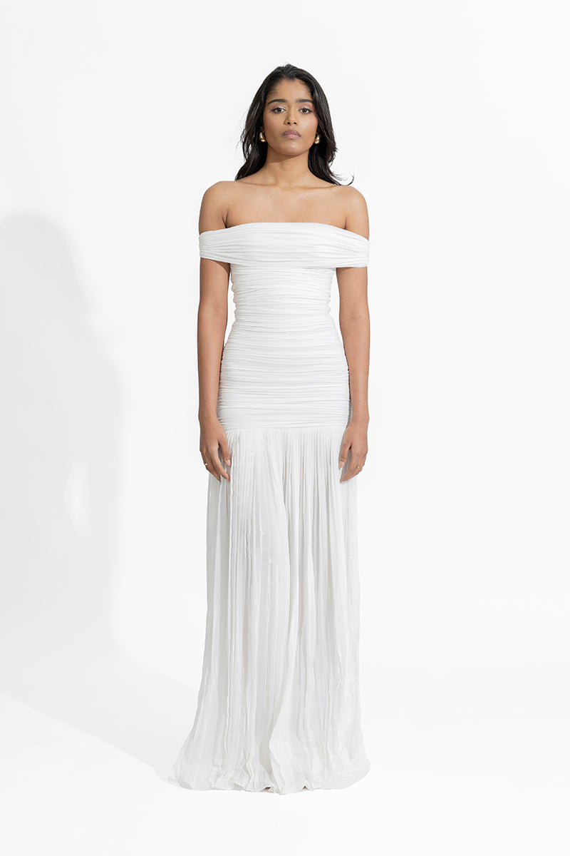 MARIA WHITE MAXI DRESS - CULT MIA