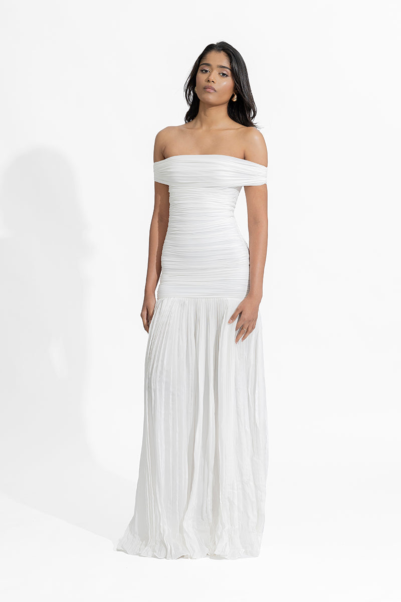 MARIA WHITE MAXI DRESS - CULT MIA