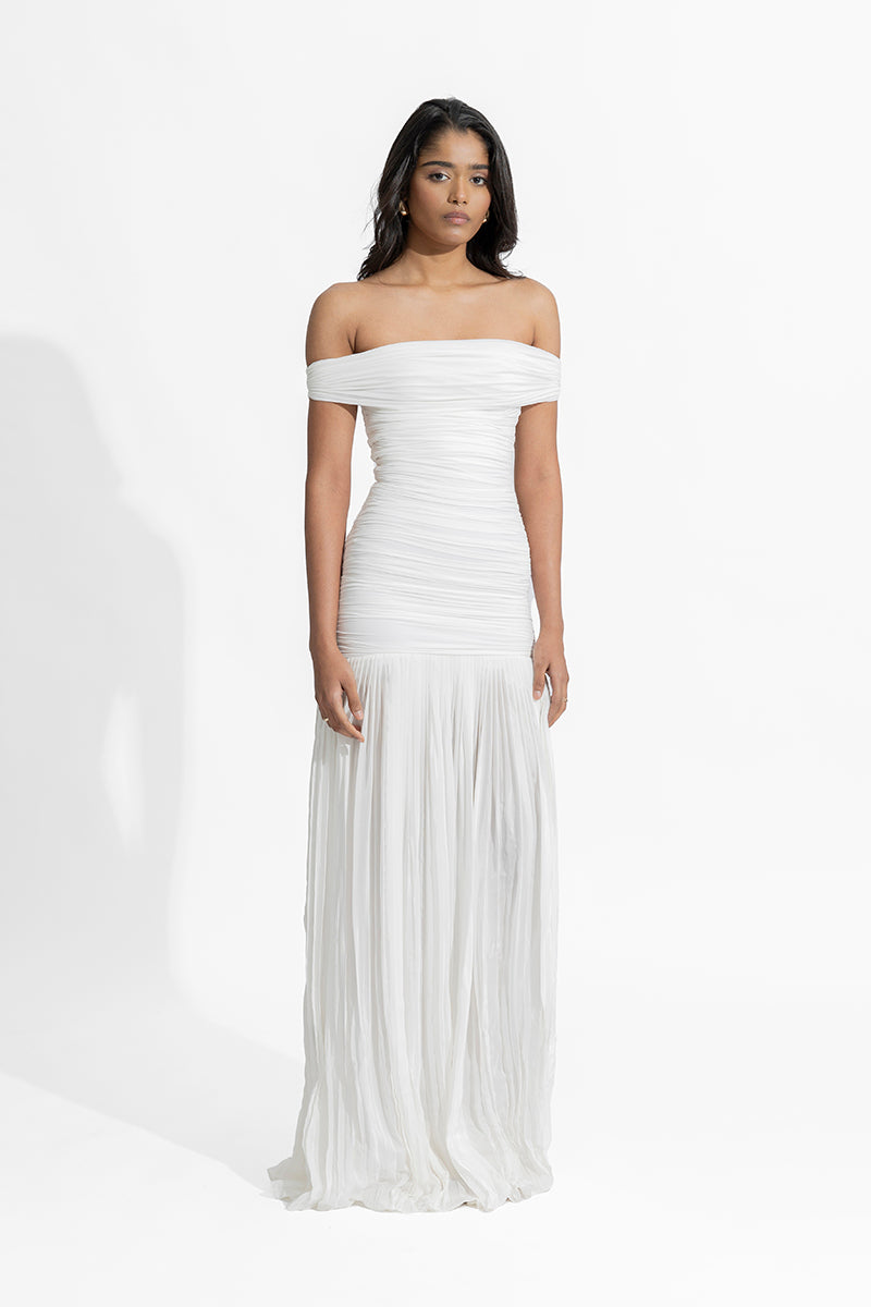MARIA WHITE MAXI DRESS - CULT MIA