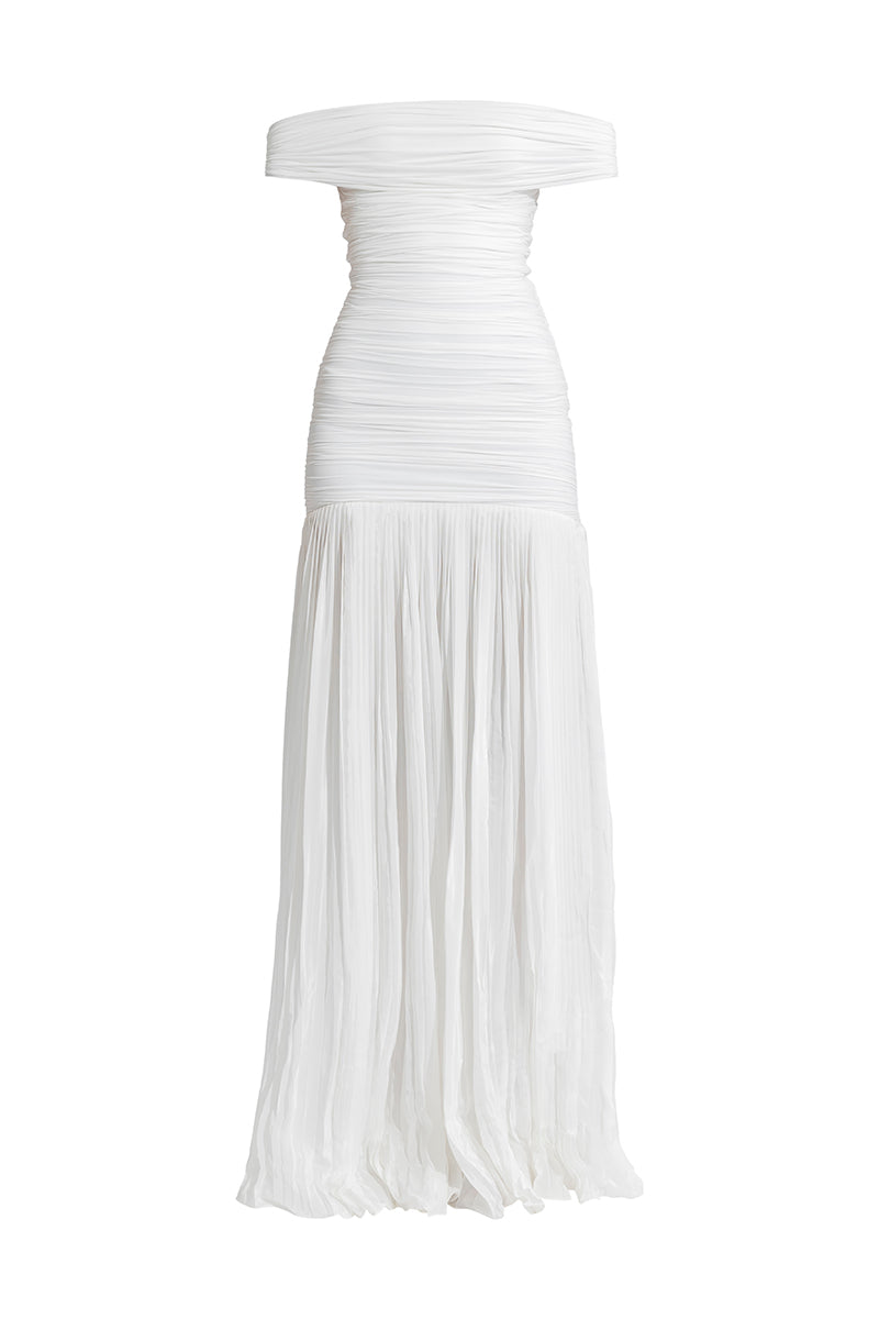 Deme By Gabriella MARIA White MAXI DRESS