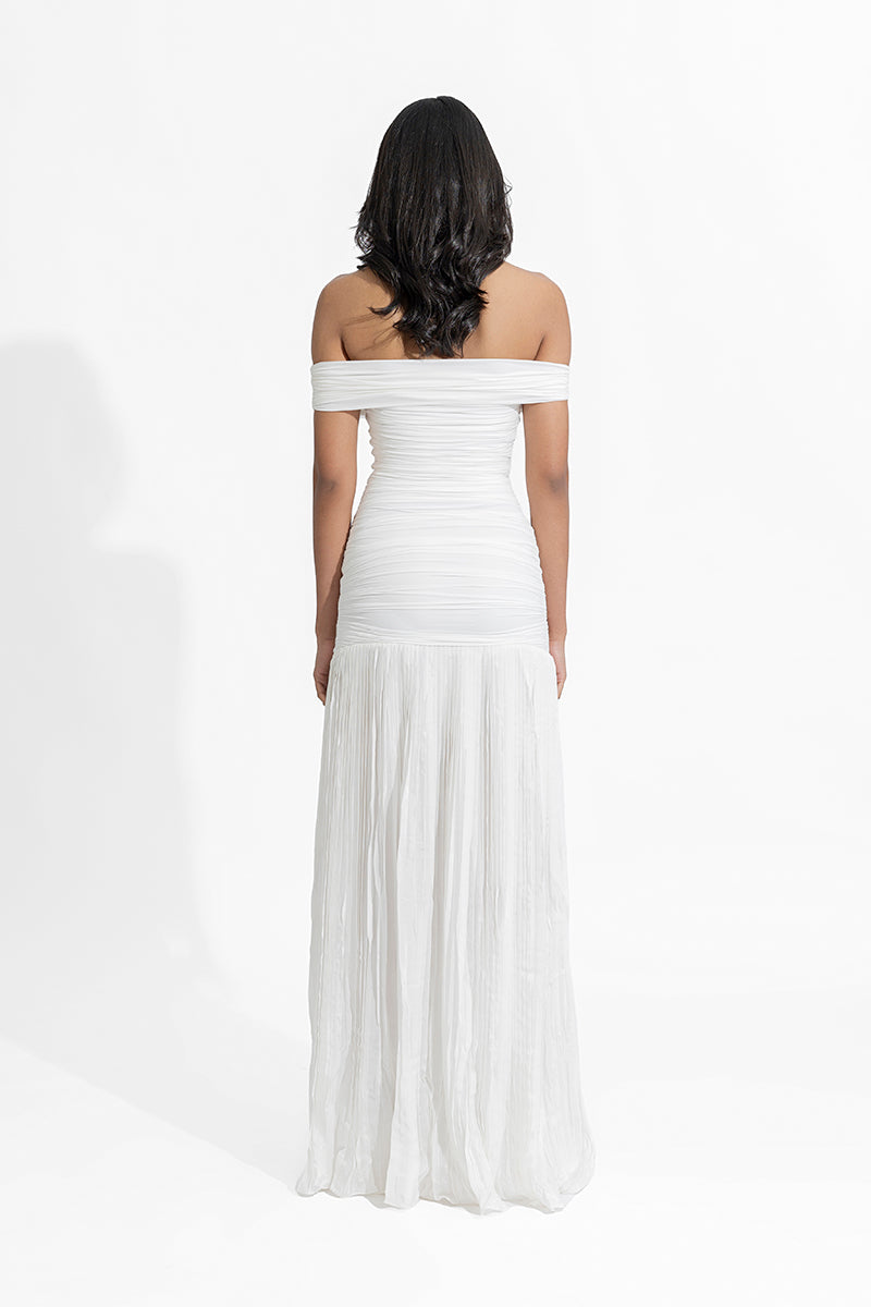 MARIA WHITE MAXI DRESS - CULT MIA