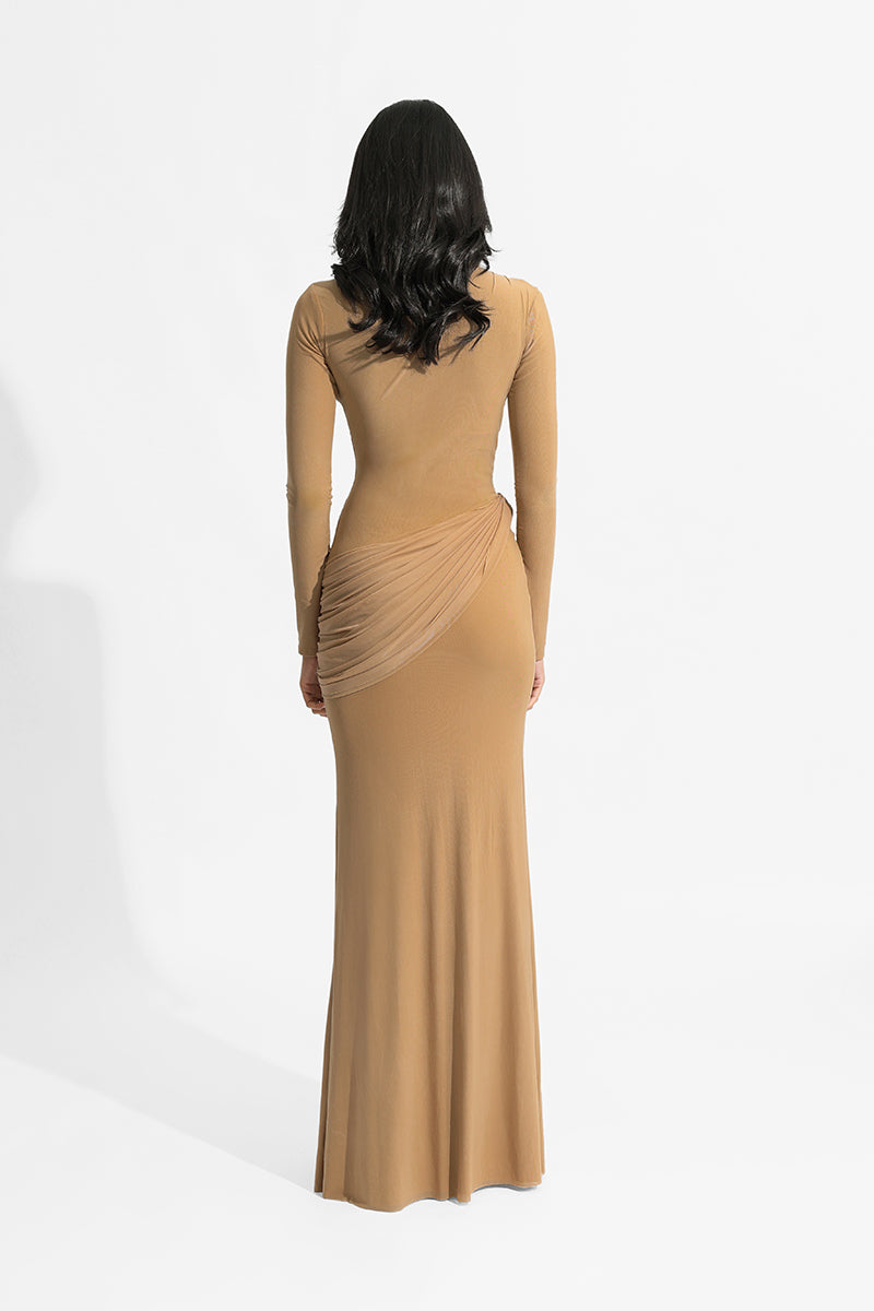 Deme by Gabriella Olga Tan Maxi Dress | Cult Mia Deme by Gabriella Olga Tan Maxi Dress | Cult Mia