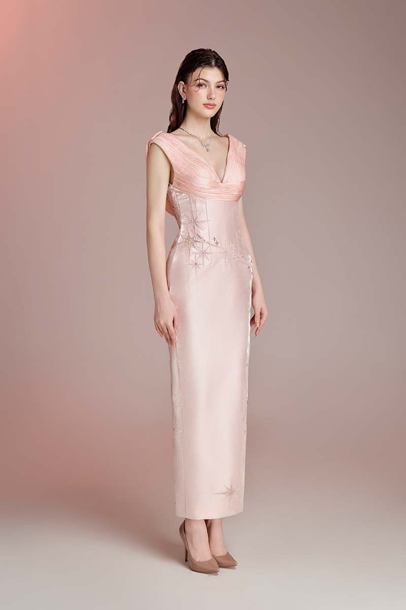 BLUSH AURORA PINK MIDI DRESS | CULT MIA
