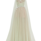 Joséphine Lyra mint gown, elegant formal dress with flowing fabric and intricate details, suitable for special occasions.