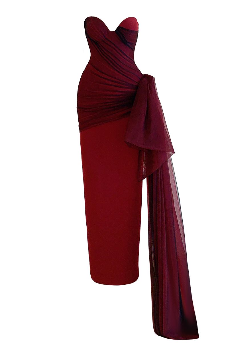 INSECTA STRAPLESS MIDI DRESS - CULT MIA
