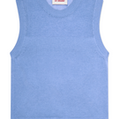 Light blue La G Top by La Granni, stylish women's blouse with a relaxed fit, shown on a model.