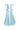 BLUE PEPLUM WAIST PLEATED SKIRT MAXI DRESS