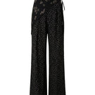 Rebecca Taylor Lauren Wrap Pants in neutral fabric, featuring a high waist and wide-leg design for a stylish, comfortable fit.