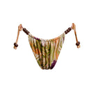 Reversible Andrea Iyamah bikini bottom in Vibrant Print and Bright Gold, featuring bold colors and stylish design.